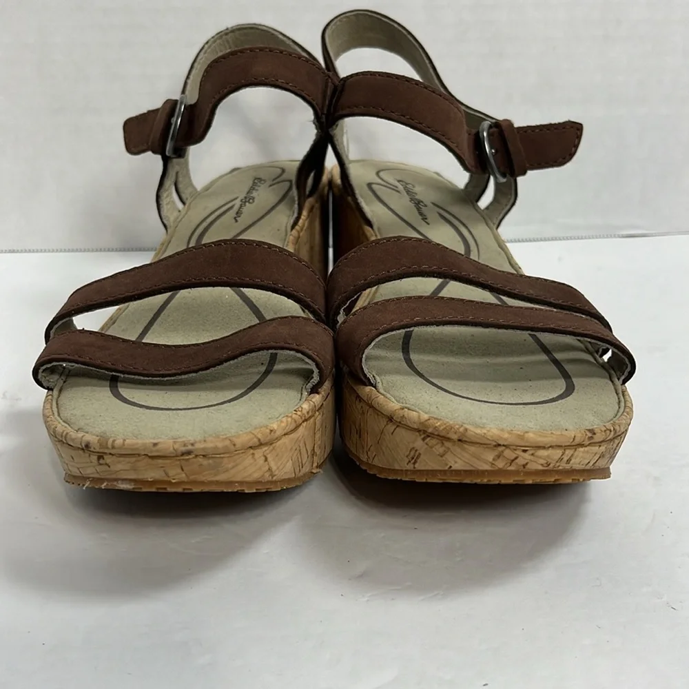 Eddie Bauer Kara ll Wedge Sandal brown size 8.5‎